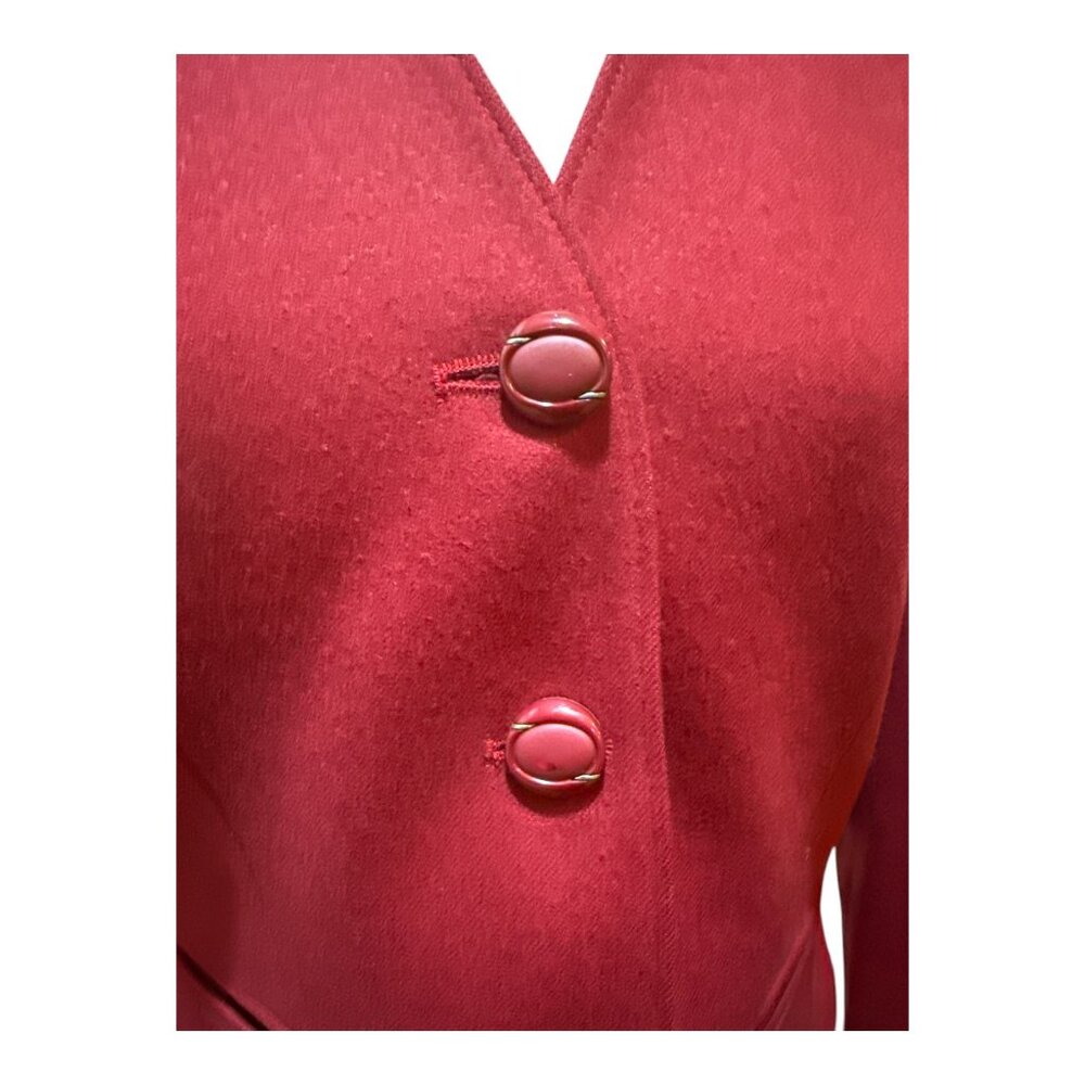 Pendleton Size 10 Red Collarless 3-Button 2-Pocke… - image 6